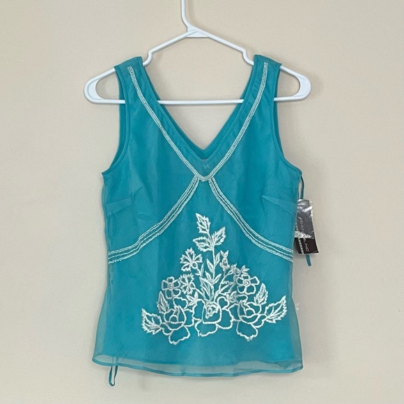 NWT Bandolino Beaded Embroidered Sleeveless Blouse - Picture 12 of 13